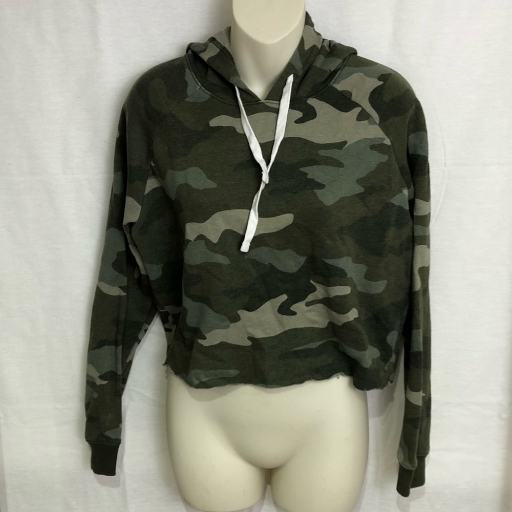 Pink camp crop sweatshirt